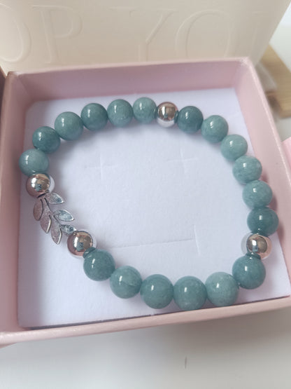 Pulsera de Cuarzo Azul:  PAZ