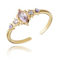 Anillo PRINCESA bañado en oro 14 quilates