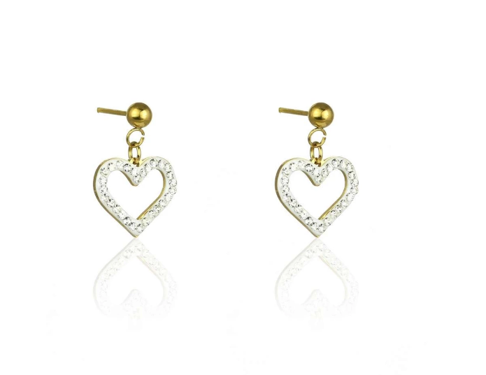 Pendientes Corazón Brillante · Elegancia y Dulzura