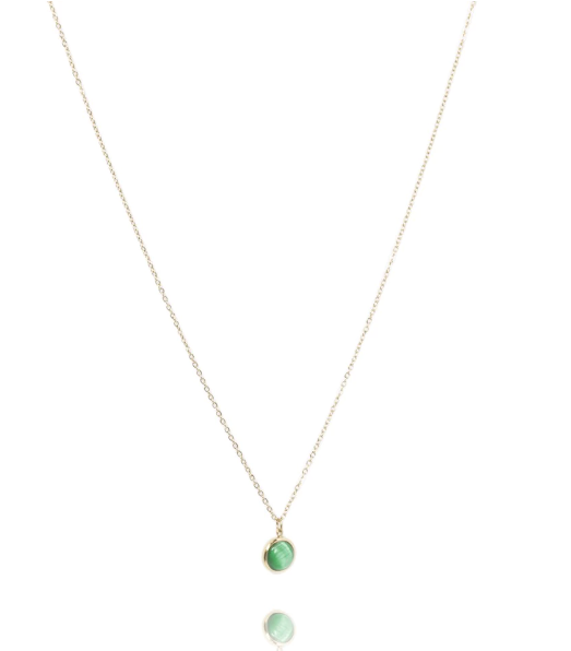 Collar piedra verde bohemio