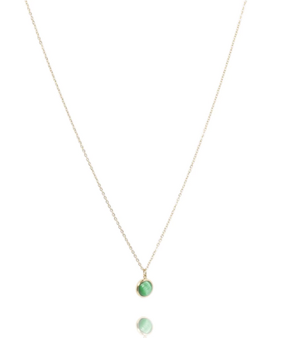 Collar piedra verde bohemio