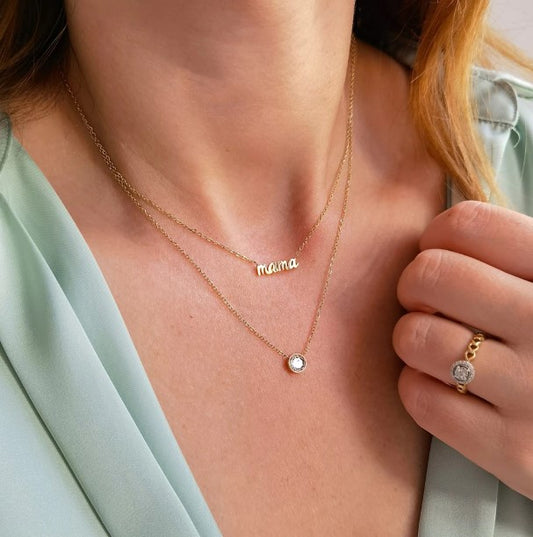 Collar acero mama