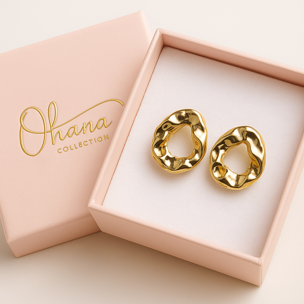 Pendientes Dorados “Golden Essence” – Baño de Oro & Diseño Esculpido