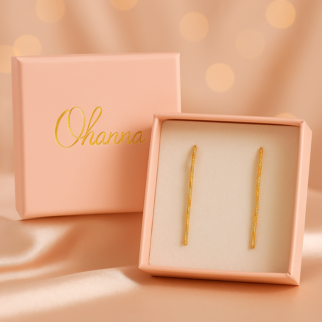 Pendientes Twist Gold · Elegancia Delicada en Acero 925